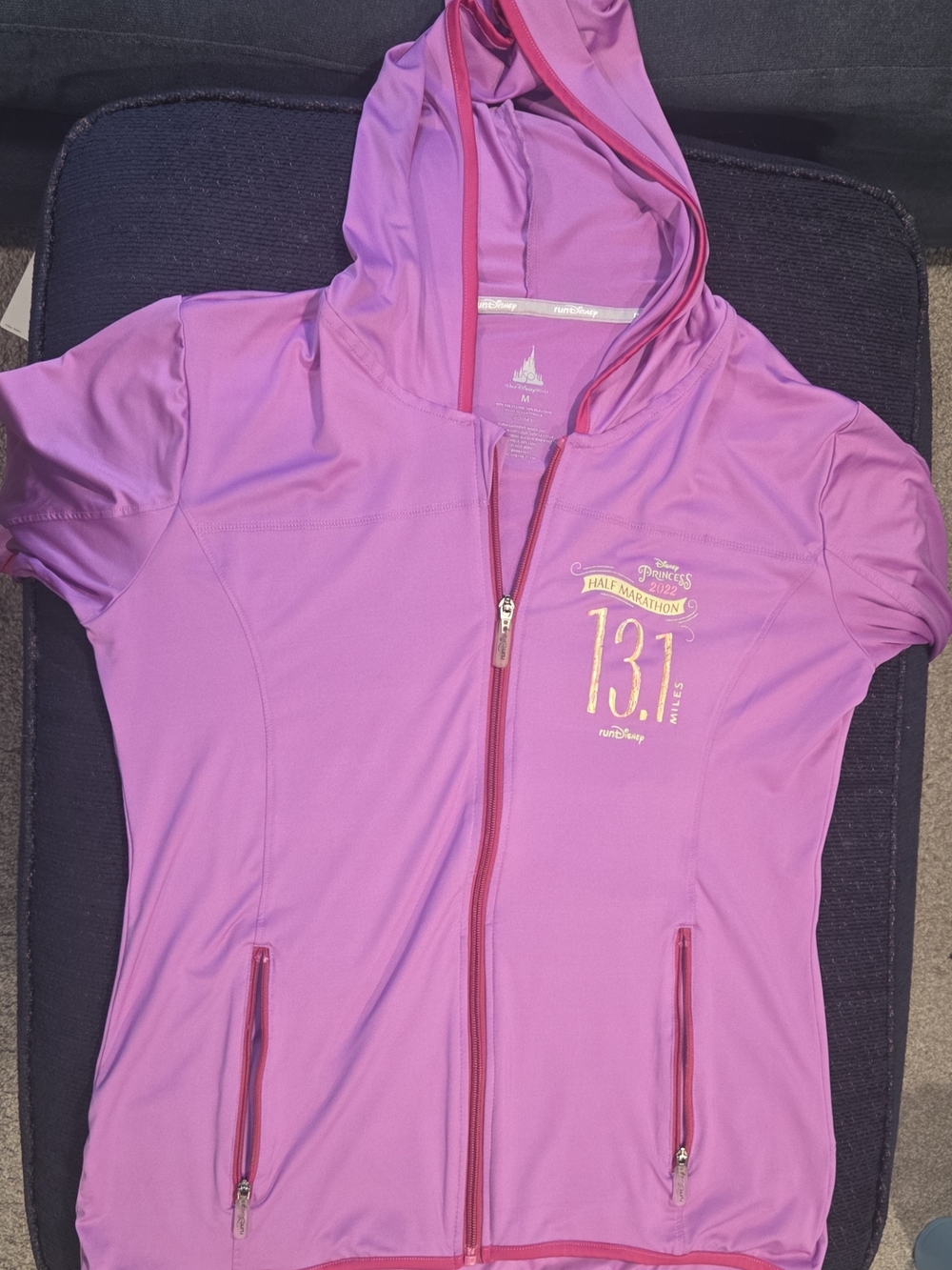 Disney Princess 13.1 Half Marathon Pink Hooded Zip Jacket